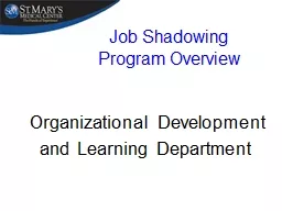Job Shadowing Program Overview