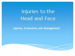Injuries to the  Head and Face