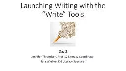 Launching Writing with the “Write” Tools