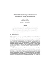 Multivariate elliptically contoured stable distributio