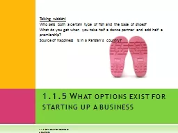 1.1.5 Options for starting up a business