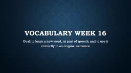 Vocabulary  Week of 1/2 - 1/5