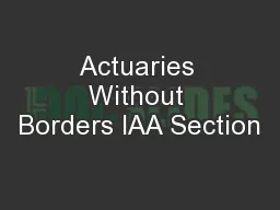Actuaries Without Borders IAA Section
