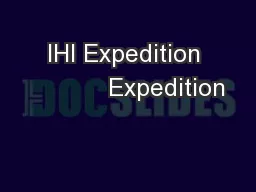 IHI Expedition            Expedition