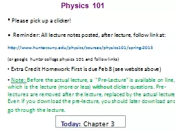 Physics 100   Please pick