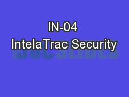 IN-04 IntelaTrac Security