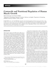 ARTICLE Contractile and Nutritional Regulation of Huma