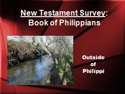 New Testament Survey : Book of Philippians