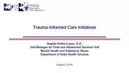 Trauma-Informed Care Initiatives