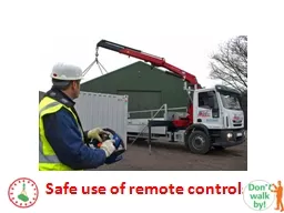 Safe use of remote controls