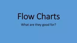 Flow Charts What are they good for?