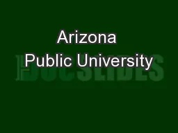 Arizona Public University