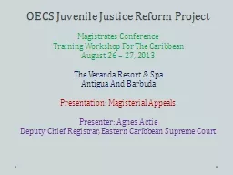 OECS Juvenile Justice Reform Project