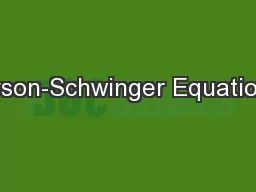 Dyson-Schwinger Equations
