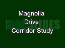 Magnolia Drive Corridor Study