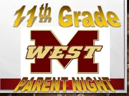 11 th  Grade PARENT NIGHT