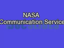 NASA Communication Service
