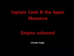 Captain Cook & the Appin Massacre