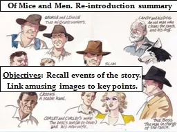 Of Mice and Men. Re-introduction summary