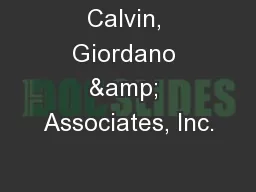 Calvin, Giordano & Associates, Inc.