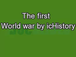 The first  World war by icHistory