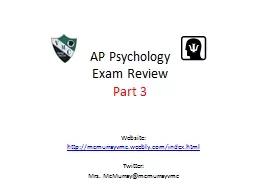 AP Psychology Exam Review
