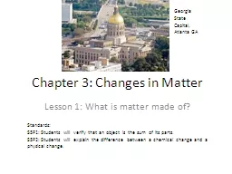 Chapter 3: Changes in Matter