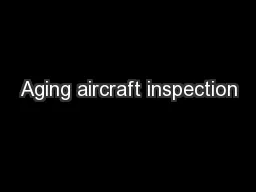 Aging aircraft inspection
