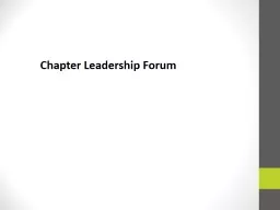 Chapter Leadership Forum