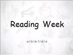 Reading Week 4/10/16- 7/10/16