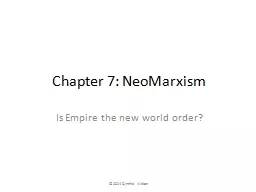 Chapter 7:  NeoMarxism