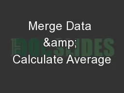 Merge Data & Calculate Average