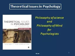 B&LdeJ 1 Theoretical Issues in