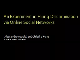 An Experiment  in Hiring Discrimination via Online Social