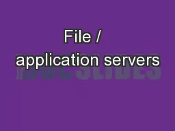 File /  application servers