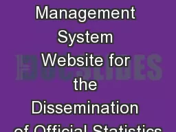 Using a Content Management System Website for the Dissemination of Official Statistics