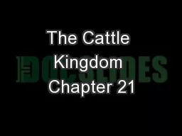 The Cattle Kingdom Chapter 21
