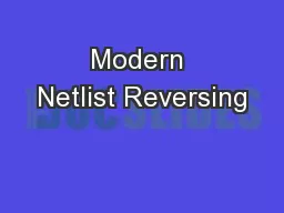 Modern Netlist Reversing