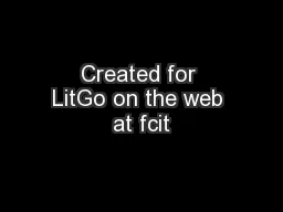 Created for LitGo on the web at fcit