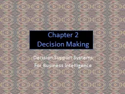Chapter 2 Decision Making