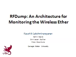 RFDump : An Architecture for Monitoring the Wireless Ether