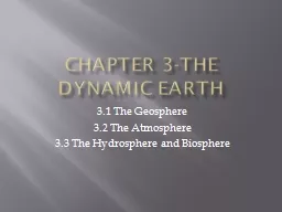 Chapter 3-The Dynamic Earth