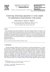 Contriving motivating operations to evoke mands for in