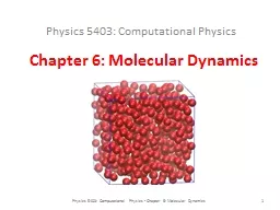 Chapter 6: Molecular Dynamics