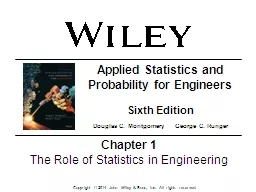 Chapter   1 The Role of Statistics in Engineering