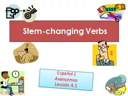 Stem-changing Verbs Español 1
