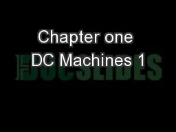 Chapter one DC Machines 1