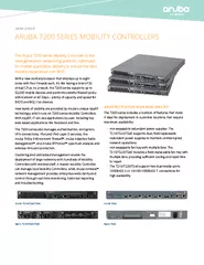 DATA SHEET The Aruba  series Mobility Controller is th