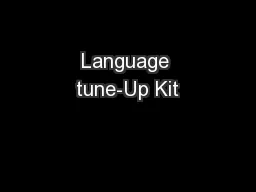 Language tune-Up Kit
