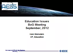 Education Issues BoG Meeting